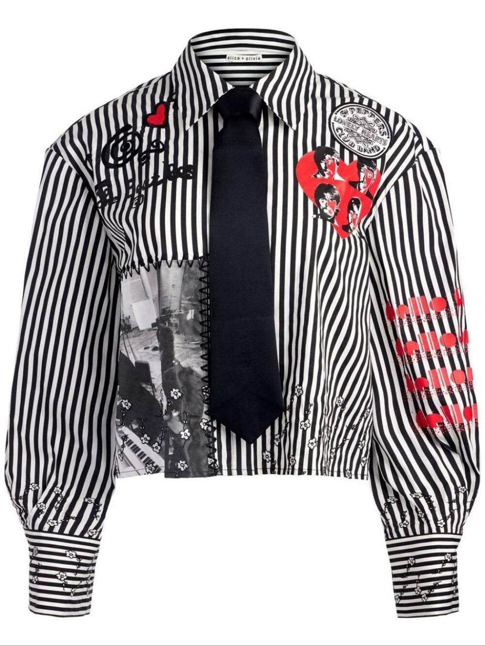 Alice + Oliva A+O X THE BEATLES PAM EMBROIDERED Button Down Shirt
